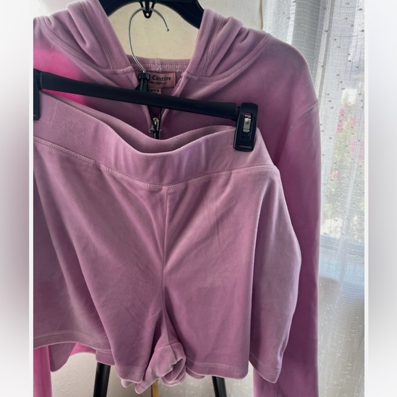 Juicy Couture Tracksuit Set Shorts XL Dewberry Velour - Picture 3 of 5